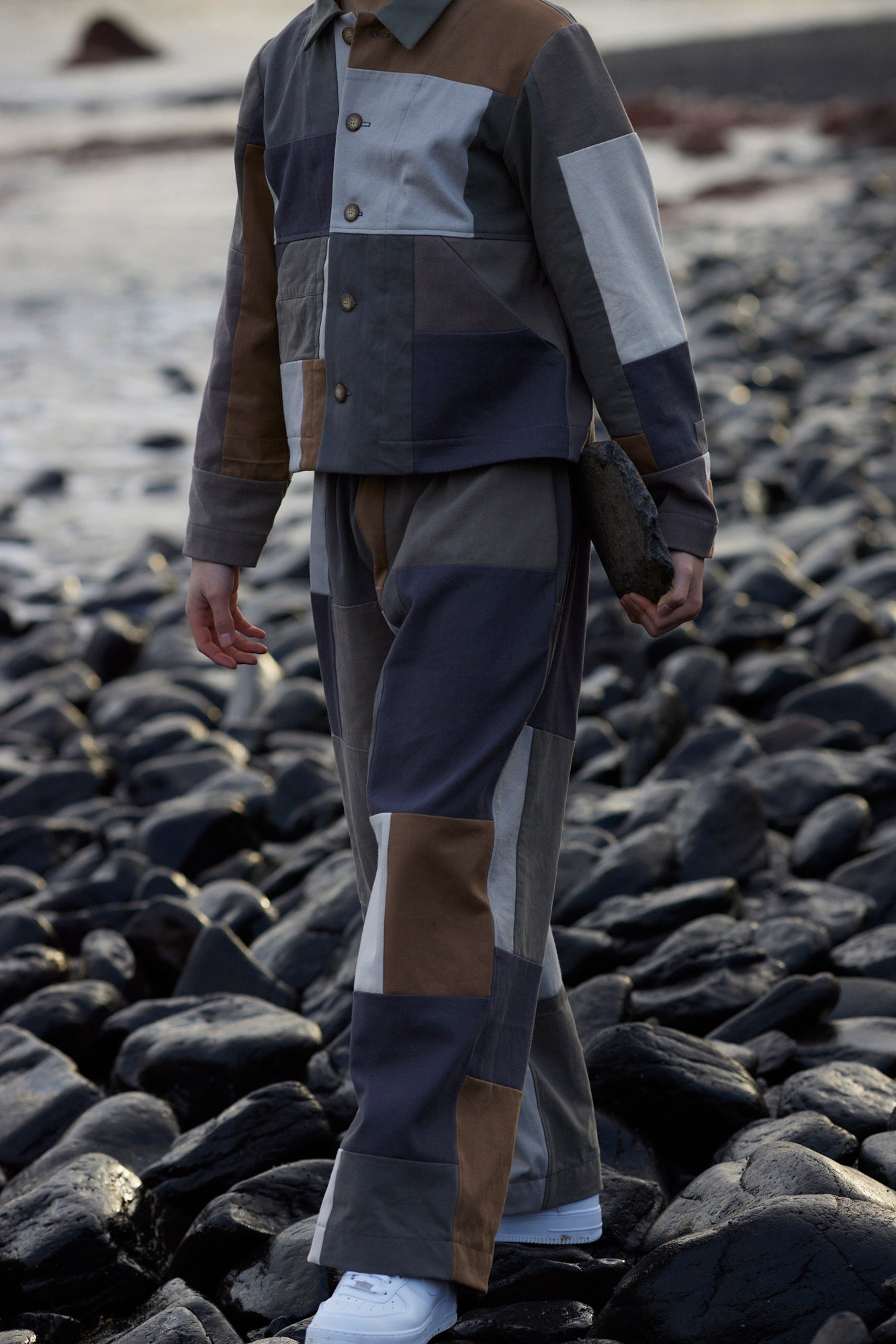 Stoker Jacket - patched cotton drill - size M