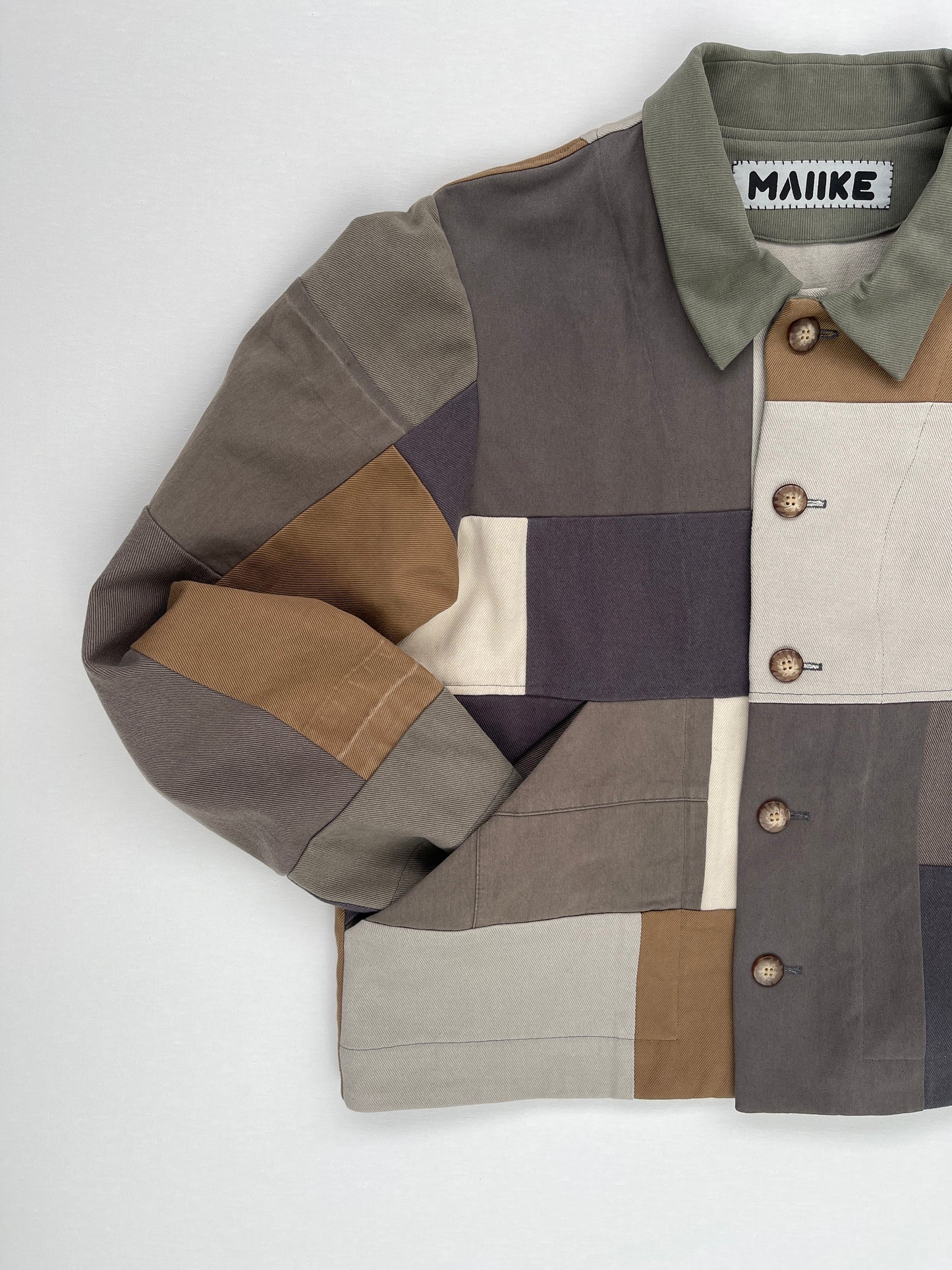 Stoker Jacket - patched cotton drill - size M